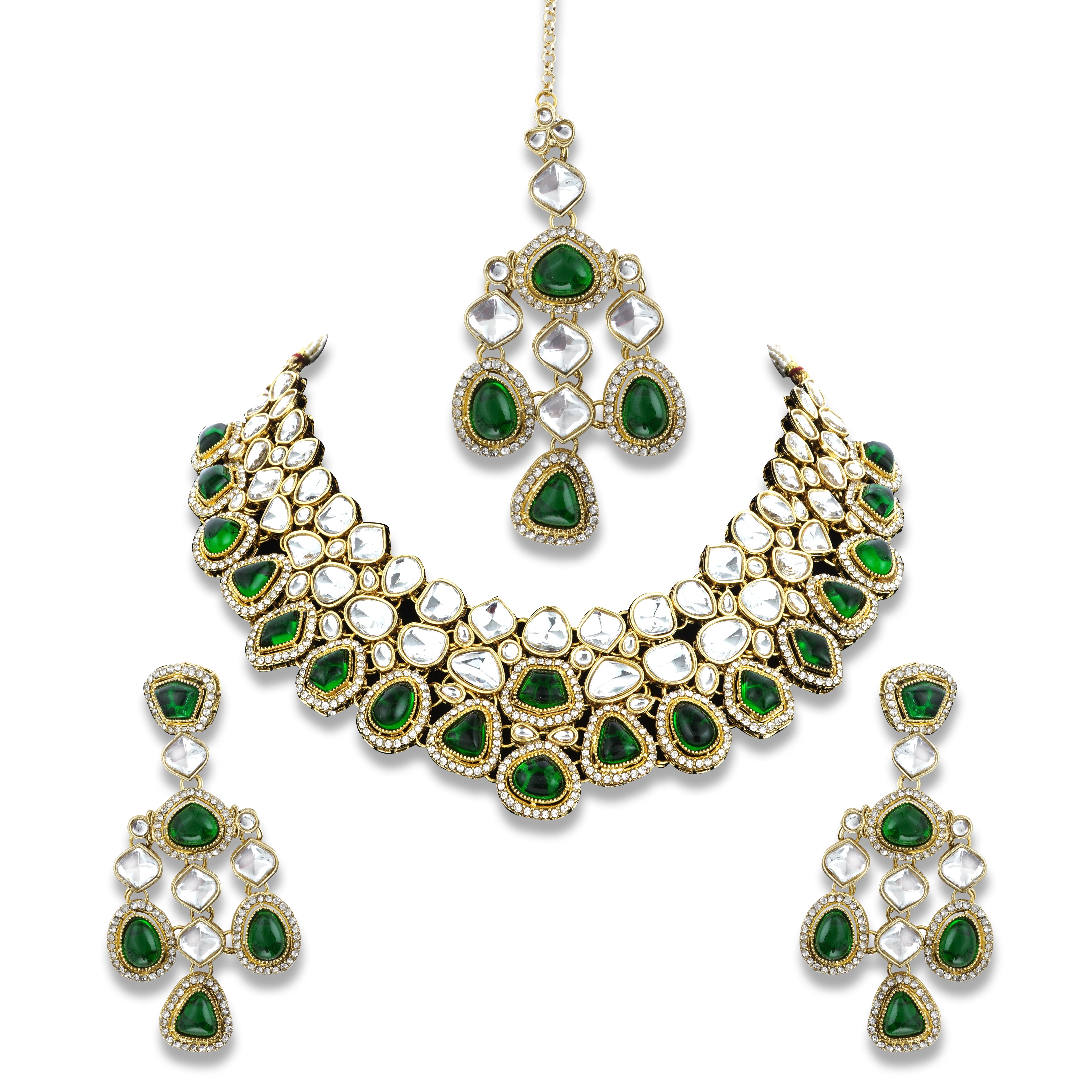 Meera Jaipuri Moissanite Kundan Choker Necklace