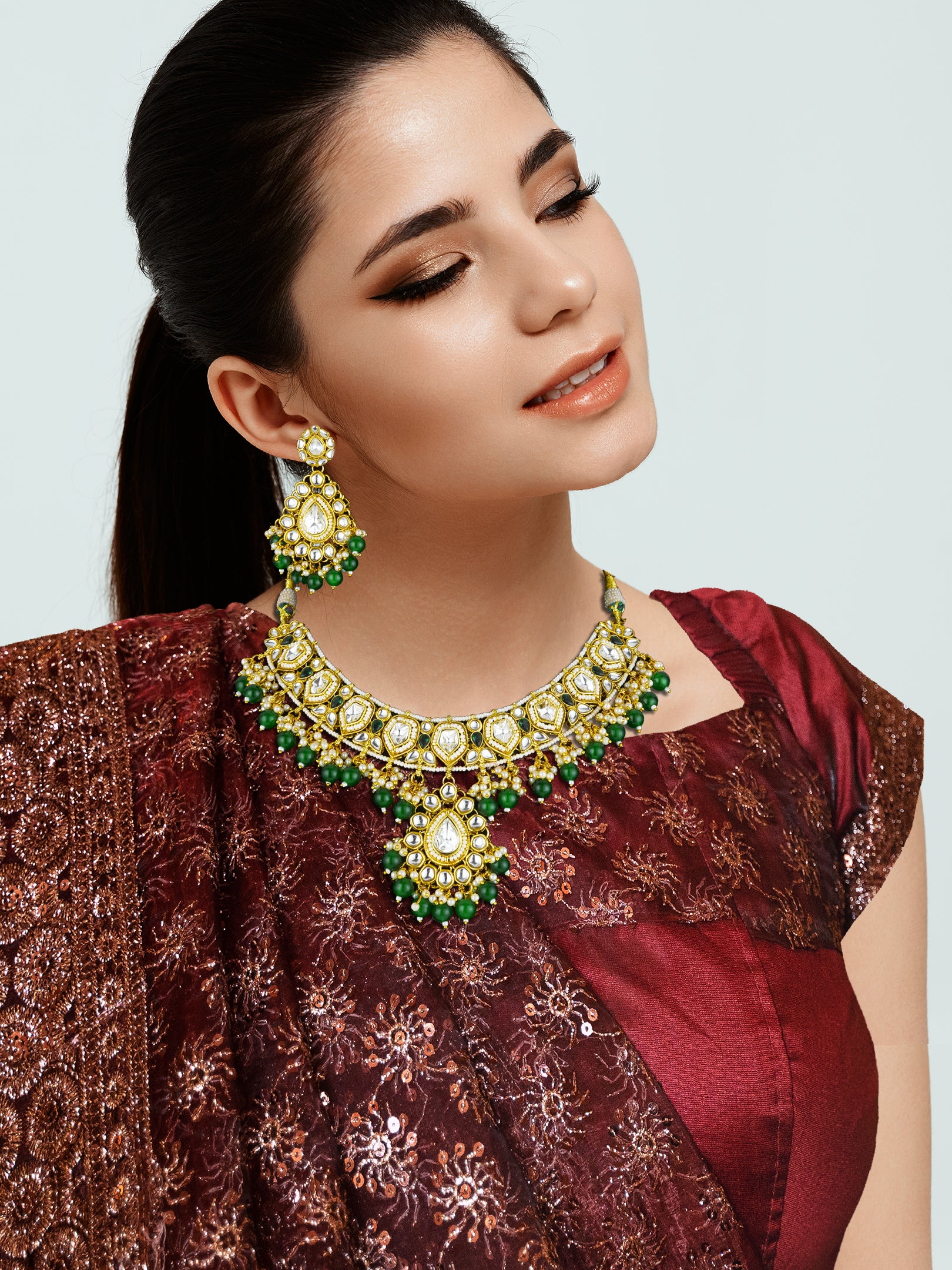 Anya Polki Kundan Premium Choker Necklace Set