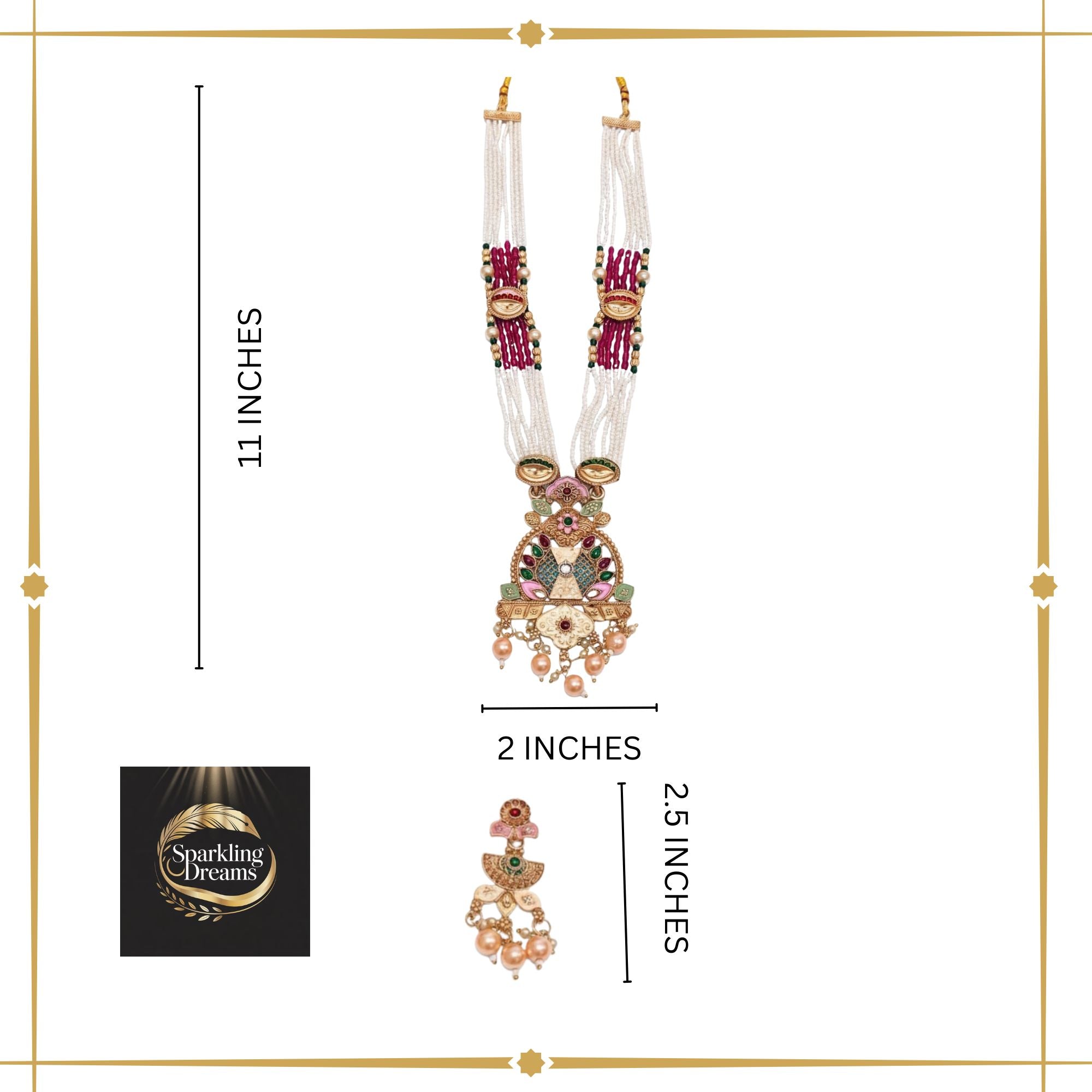 Maharani Pearl Long Necklace Set
